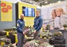 Chris and Cor IJzelenberg of IJzelenberg Plants, presenting their new exclusive brand Lucky Lips of Selecta one, a series of 5 different colors.